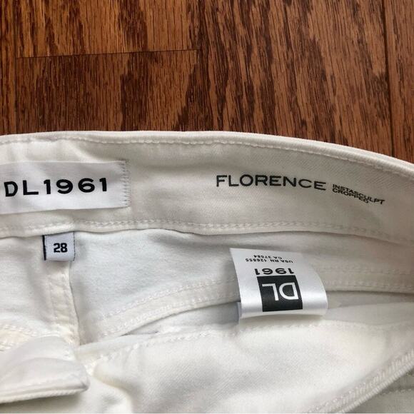 DL1961 Smart Denim Florence Cropped Instasculpt White denim Women’s Size 28 NWT - Picture 7 of 15